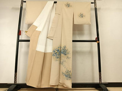 平和屋着物●訪問着　友禅　作家物　松竹梅　御所車花文　暈し染め　正絹　逸品　AABM8203fy