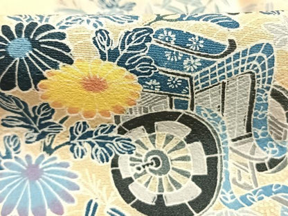 平和屋着物●訪問着　友禅　作家物　松竹梅　御所車花文　暈し染め　正絹　逸品　AABM8203fy