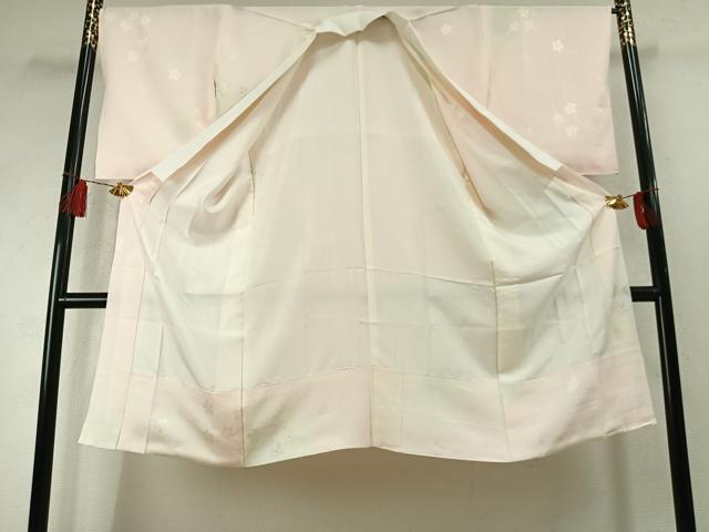 平和屋着物●長襦袢　袷　舞花文　暈し染め　金彩　正絹　逸品　AABM8211fy