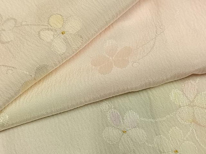 平和屋着物●長襦袢　袷　舞花文　暈し染め　金彩　正絹　逸品　AABM8211fy