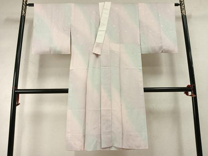 平和屋着物●長襦袢　無双仕立て　舞桜地紋　暈し染め　やまと誂製　正絹　逸品　AABM8213fy