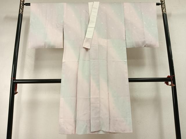 平和屋着物●長襦袢　無双仕立て　舞桜地紋　暈し染め　やまと誂製　正絹　逸品　AABM8213fy