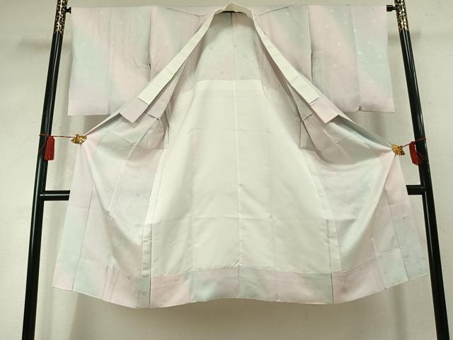 平和屋着物●長襦袢　無双仕立て　舞桜地紋　暈し染め　やまと誂製　正絹　逸品　AABM8213fy
