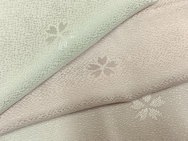 平和屋着物●長襦袢　無双仕立て　舞桜地紋　暈し染め　やまと誂製　正絹　逸品　AABM8213fy