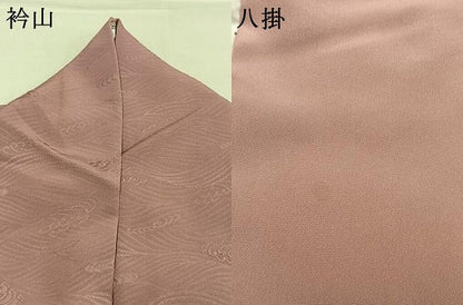 平和屋着物●上質な色無地　立波地紋　鴇浅葱色　正絹　逸品　AABM8219fy