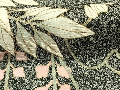 平和屋着物●訪問着　刺繍　草花文　たたき染め　金彩　鈴乃屋扱い　正絹　逸品　AABM8220fy