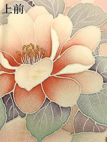 平和屋着物●訪問着　草花文　暈し染め　金彩　正絹　逸品　AABM8224fy