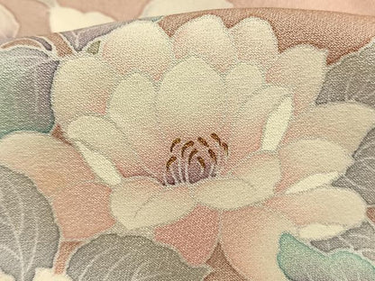 平和屋着物●訪問着　草花文　暈し染め　金彩　正絹　逸品　AABM8224fy
