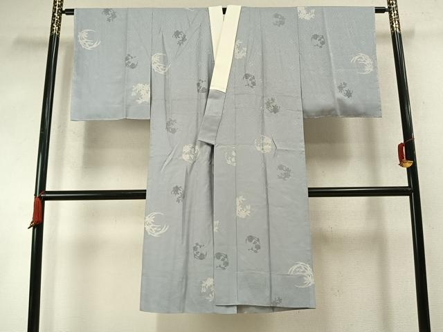 平和屋着物●十代目 歌舞伎役者　坂東三津五郎　長襦袢　無双仕立て　草葉文　やまと誂製　正絹　逸品　AABM8228fy