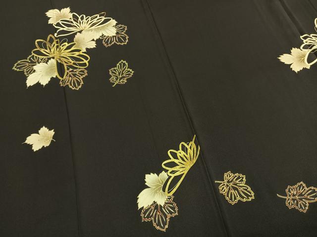 平和屋着物●訪問着　駒刺繍　草花文　金彩　正絹　逸品　AABM8234fy