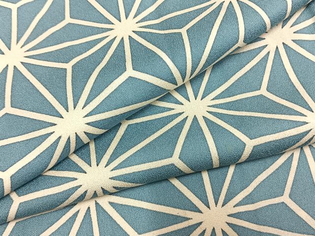 平和屋着物●上質な小紋　麻の葉文様　正絹　逸品　AABM8235fy