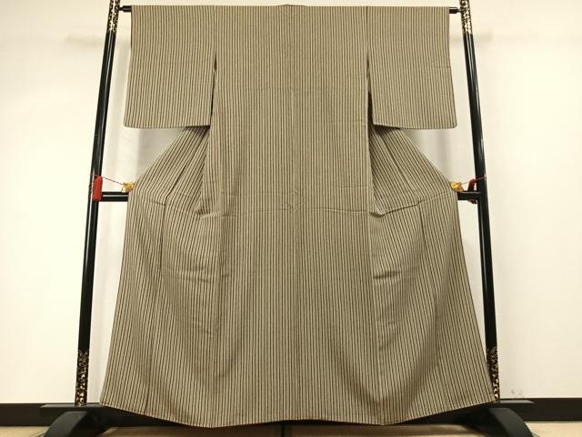 平和屋着物●上質な小紋　縞　逸品　AABM8236fy