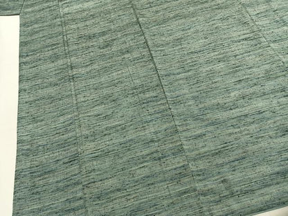 平和屋着物●上質な紬　横段文　正絹　逸品　AABM8242fy