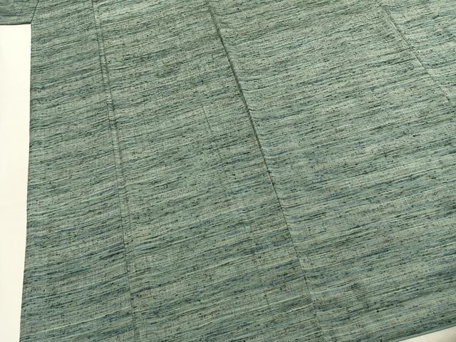平和屋着物●上質な紬　横段文　正絹　逸品　AABM8242fy