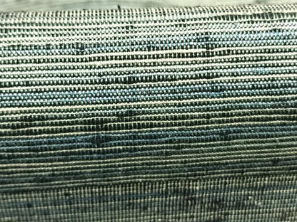 平和屋着物●上質な紬　横段文　正絹　逸品　AABM8242fy