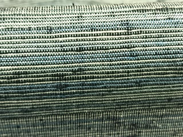 平和屋着物●上質な紬　横段文　正絹　逸品　AABM8242fy