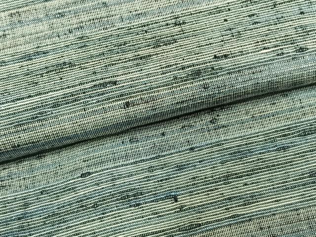 平和屋着物●上質な紬　横段文　正絹　逸品　AABM8242fy