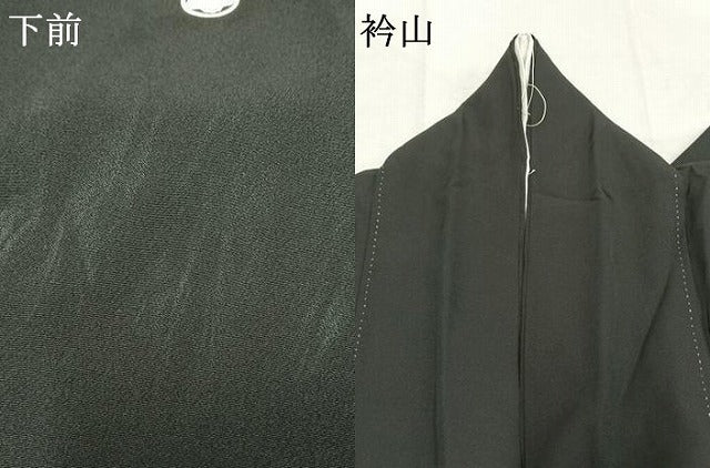 平和屋着物●豪華黒留袖　花鳥枝梅松風景文　金銀彩　正絹　逸品　未使用　AABM8246fy　