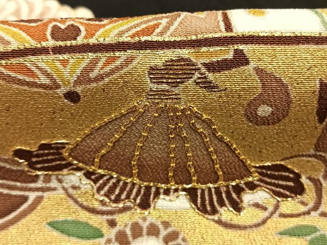 平和屋着物●豪華黒留袖　駒刺繍　宝尽くし松花文　金彩　ロング丈　正絹　逸品　未使用　AABM8248fy