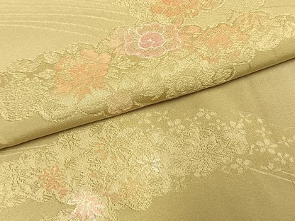平和屋着物●上質な小紋　地紋起こし　雲取り花文　暈し染め　正絹　逸品　AABM8253fy