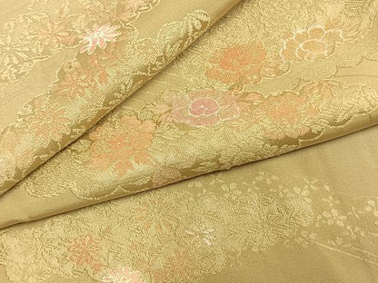 平和屋着物●上質な小紋　地紋起こし　雲取り花文　暈し染め　正絹　逸品　AABM8253fy