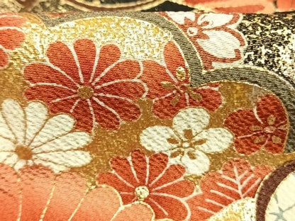 平和屋着物●豪華振袖　松竹梅　黒地　金銀彩　正絹　逸品　AABM8264fy