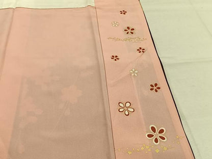 平和屋着物●豪華振袖　駒刺繍　枝桜文　暈し染め　金彩　正絹　逸品　AABM8266fy