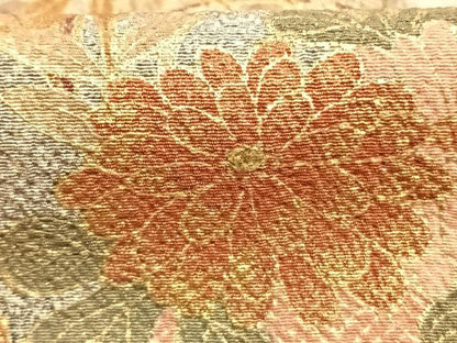 平和屋着物●訪問着　草花文　金彩　正絹　逸品　AABM8278fy