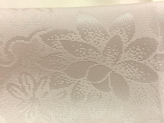 平和屋着物●長襦袢　無双仕立て　雪輪花地紋　暈し染め　反端付き　半衿刺繍　正絹　逸品　AABM8279fy