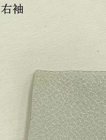 平和屋着物●上質な色無地　草花地紋　青磁鼠色　正絹　逸品　AABM8282fy
