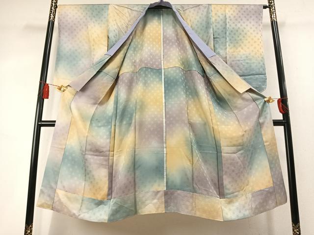 平和屋着物●長襦袢　無双仕立て　舞桜地紋　暈し染め　正絹　逸品　未使用　AABM8288fy