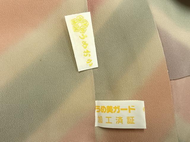 平和屋着物●長襦袢　無双仕立て　斜縞　正絹　逸品　AABM8291fy