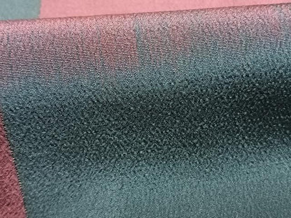 平和屋着物●上質な小紋　市松文様　暈し染め　正絹　逸品　AABM8298fy