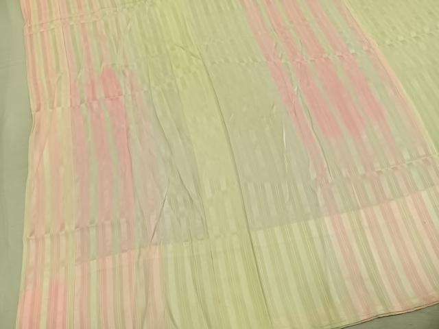 平和屋着物●長襦袢　無双仕立て　縞地紋　暈し染め　正絹　逸品　AABM8305fy
