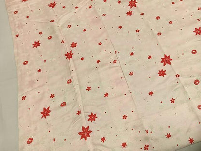 平和屋着物●長襦袢　袷　舞花文　大丸扱い　半衿刺繍　正絹　逸品　AABM8306fy