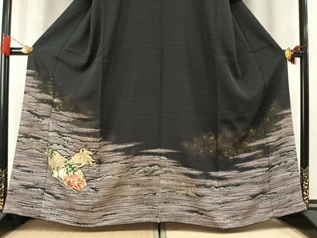 平和屋着物●訪問着　狛犬　金銀糸　金彩　金通し地　正絹　逸品　AABM8308fy