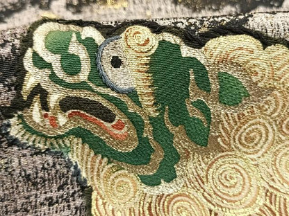 平和屋着物●訪問着　狛犬　金銀糸　金彩　金通し地　正絹　逸品　AABM8308fy