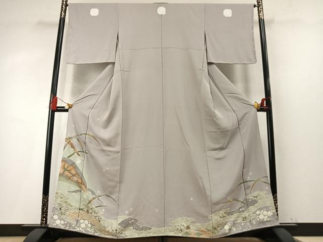 平和屋着物●豪華色留袖　絞り　駒刺繍　辻が花　兎　うさぎ　暈し染め　金糸　金彩　正絹　逸品　未使用　AABM8313fy