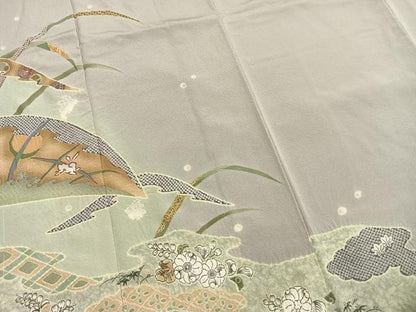 平和屋着物●豪華色留袖　絞り　駒刺繍　辻が花　兎　うさぎ　暈し染め　金糸　金彩　正絹　逸品　未使用　AABM8313fy