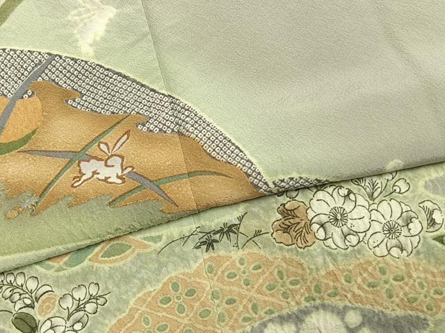 平和屋着物●豪華色留袖　絞り　駒刺繍　辻が花　兎　うさぎ　暈し染め　金糸　金彩　正絹　逸品　未使用　AABM8313fy