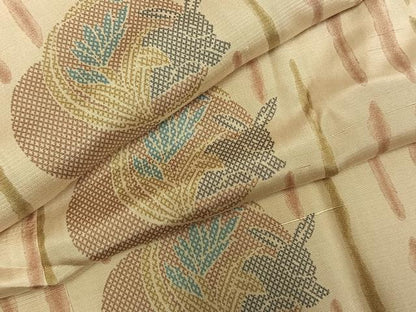 平和屋着物●長襦袢　無双仕立て　紬地　兎丸文　やまと誂製　正絹　逸品　AABM8318fy