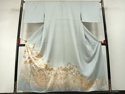 平和屋着物●金彩友禅　卓越技能者・名工・和田光正　色留袖　飛鶴松文　暈し染め　金銀彩　正絹　逸品　AABM8322fy