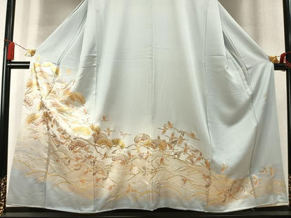 平和屋着物●金彩友禅　卓越技能者・名工・和田光正　色留袖　飛鶴松文　暈し染め　金銀彩　正絹　逸品　AABM8322fy