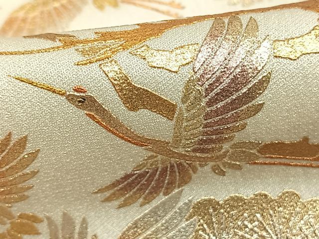 平和屋着物●金彩友禅　卓越技能者・名工・和田光正　色留袖　飛鶴松文　暈し染め　金銀彩　正絹　逸品　AABM8322fy