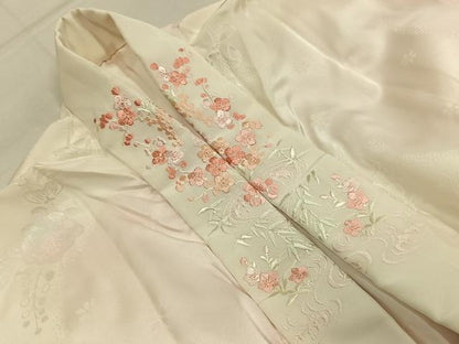 平和屋着物●長襦袢　袷　辻が花地紋　暈し染め　半衿刺繍　正絹　逸品　AABM8323fy