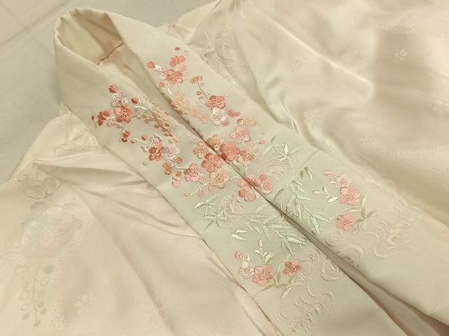 平和屋着物●長襦袢　袷　辻が花地紋　暈し染め　半衿刺繍　正絹　逸品　AABM8323fy