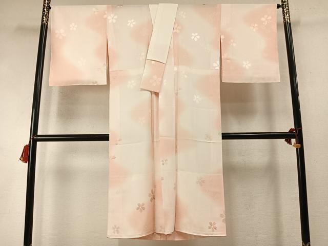 平和屋着物●長襦袢　無双仕立て　舞桜文　暈し染め　正絹　逸品　AABM8328fy