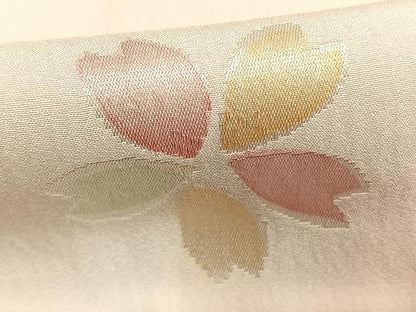平和屋着物●長襦袢　無双仕立て　舞桜文　暈し染め　正絹　逸品　AABM8328fy