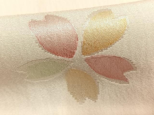 平和屋着物●長襦袢　無双仕立て　舞桜文　暈し染め　正絹　逸品　AABM8328fy
