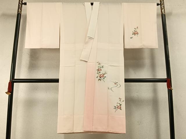 平和屋着物●長襦袢　無双仕立て　枝花文　暈し染め　正絹　逸品　AABM8330fy